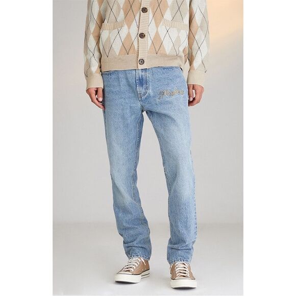 Playboy By PacSun Medium Wash Slim Taper Rigid Jeans Mens 32x32 - Picture 1 of 10